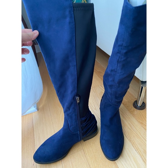 ❌SOLD❌NEW EXPRESSIONS blue suede knee high boots size 6 - Picture 7 of 7
